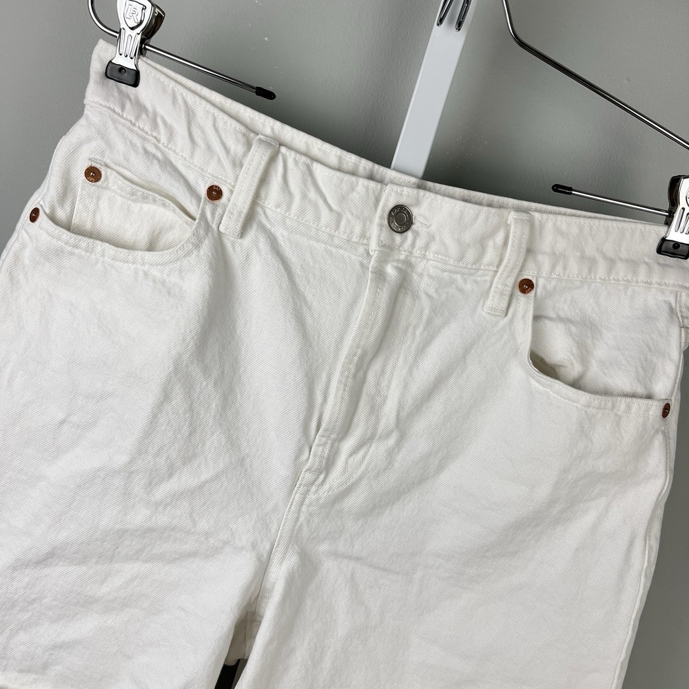 GAP Denim White Mom Shorts Womens 10/30 High Rise Classic Retro Preppy